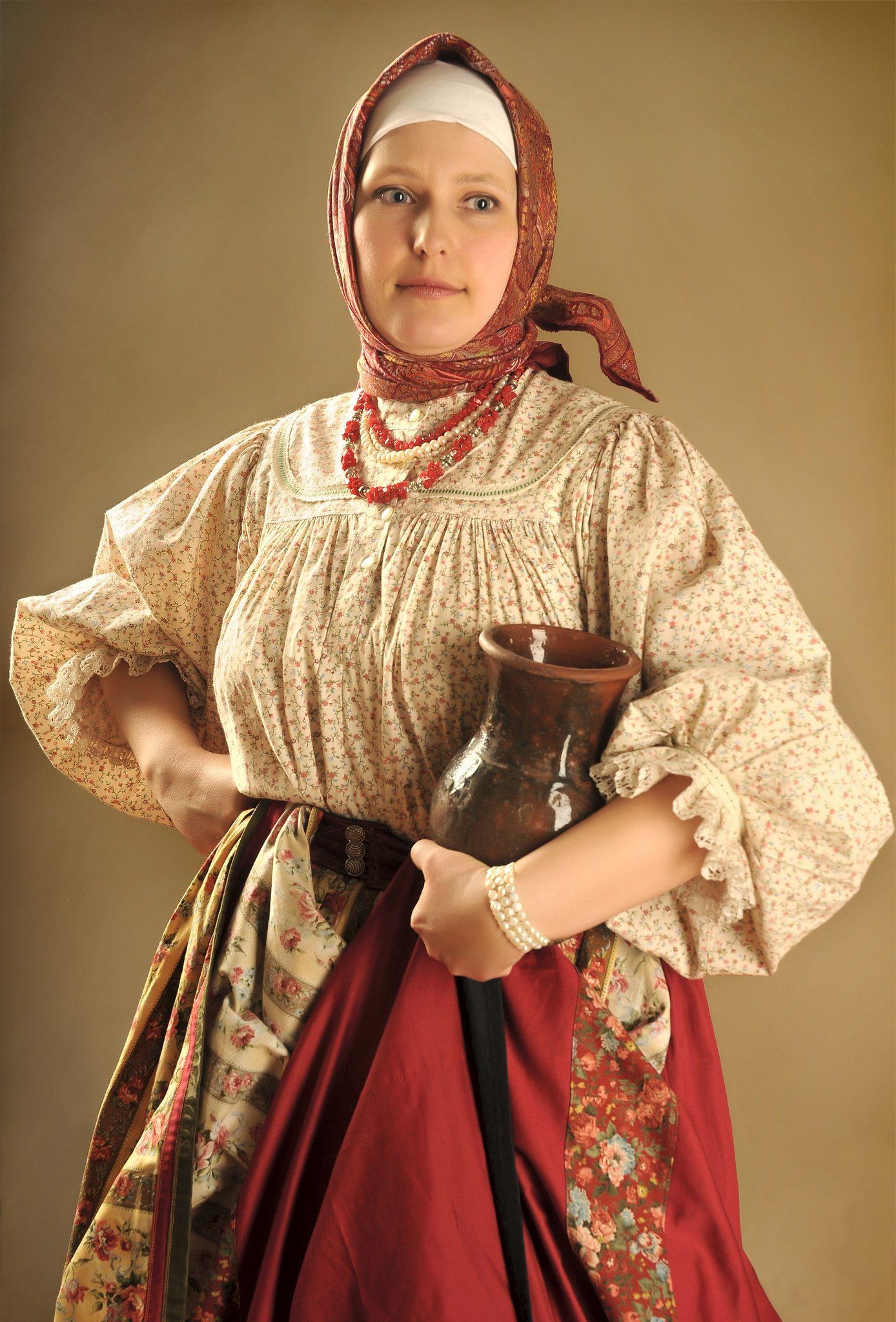 Girls in Slavic costumes in Monte Carlo